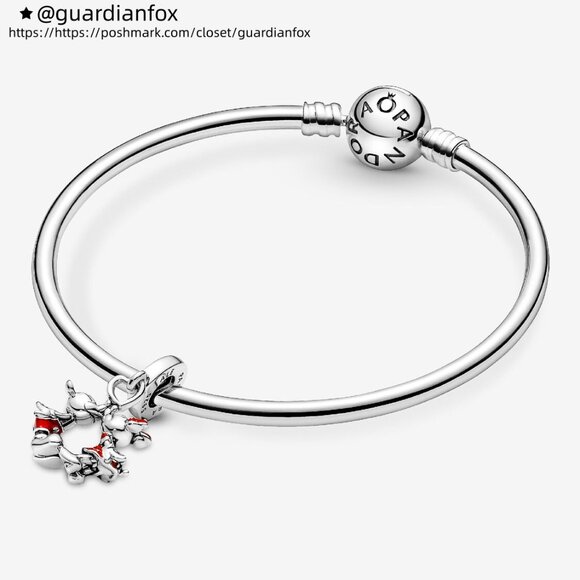 Pandora Disney Mickey Mouse & Minnie Mouse Kissing Dangle Charm - Picture 4 of 6